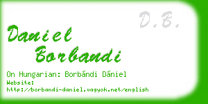 daniel borbandi business card